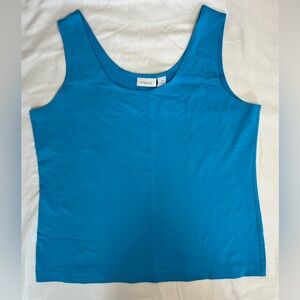Chico's Turquoise Blue Women's Sleeveless Tank Top Size 2 (Large) Coastal